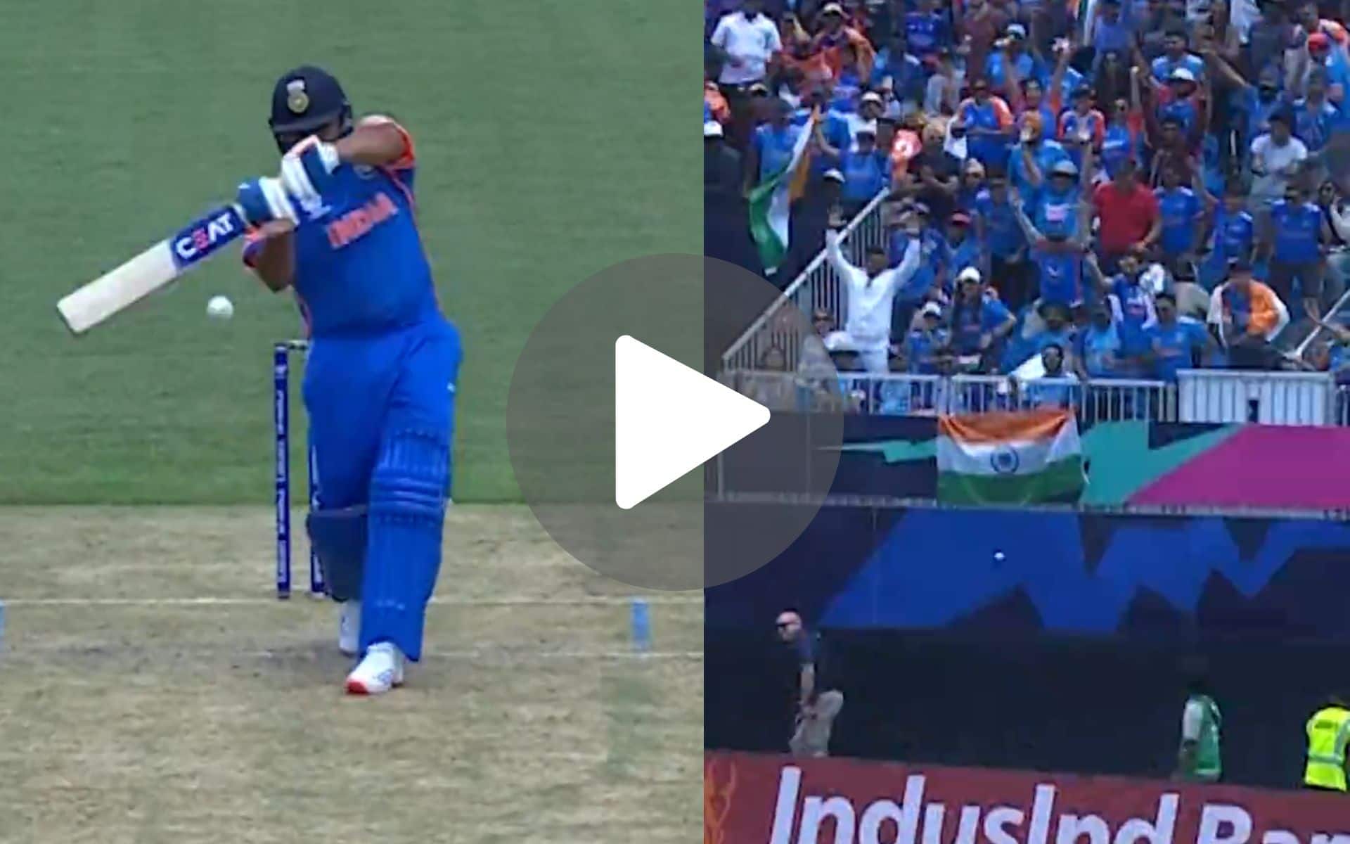 [Watch] Rohit Sharma Schools Little With Successive Biggies As He Brings 600 Int'l Sixers